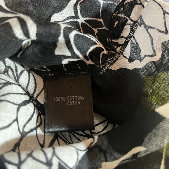 Lafayette 148 Blouse Womens Size 4 Multicolor Floral‎ 3/4 Sleeves V-Neck Casual - Picture 6 of 9